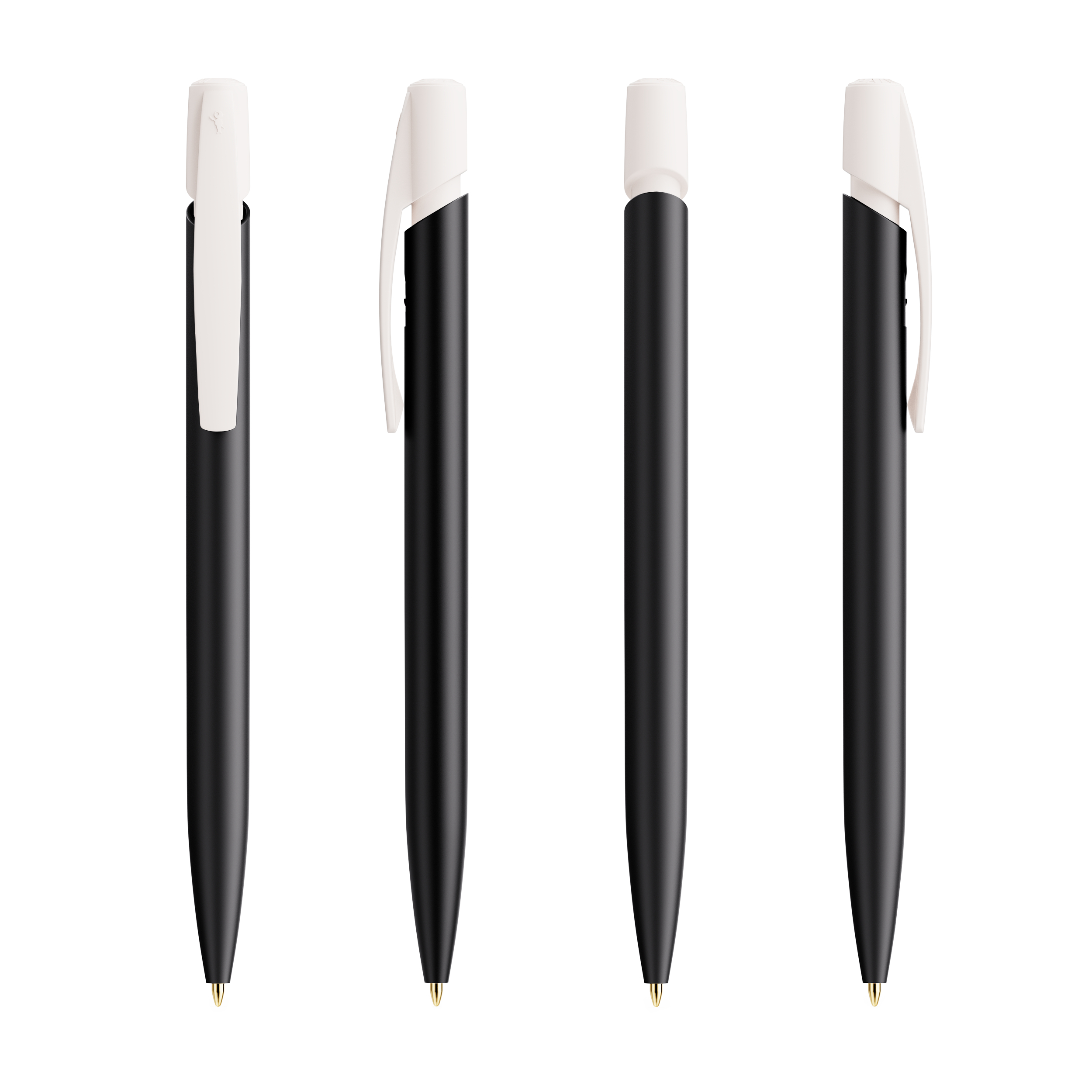 Stylo bille publicitaire - BIC® Media Clic Ecolutions® Corps Noir Recyclé & Blanc